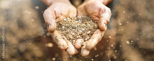 Farmers preparing nutrientrich soil for growing vitaminrich crops, Soil, Nutrientrich soil photo