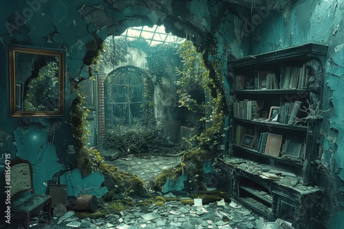 Explores the subjective and malleable nature of memories through a surreal landscape.