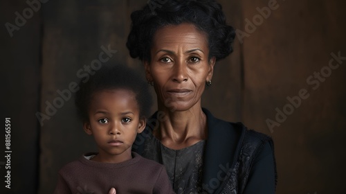 A woman and a child stand together, symbolizing Women's Equality Day.