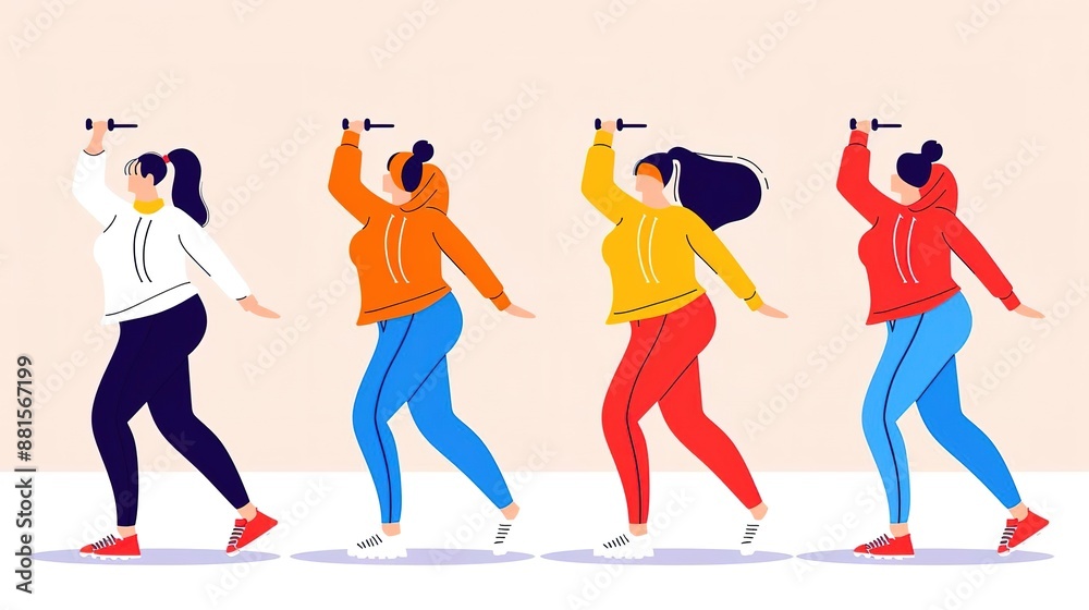 Three women meditating in lotus pose, back view, mindfulness, wellness, yoga Three women meditating in lotus pose, back view, mindfulness, wellness, yoga