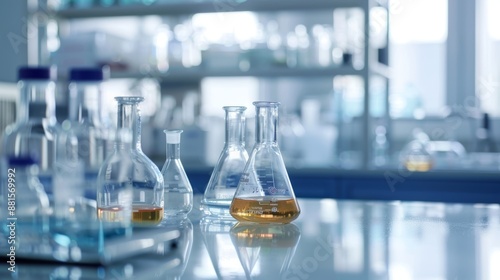 background of science, laboratory glassware