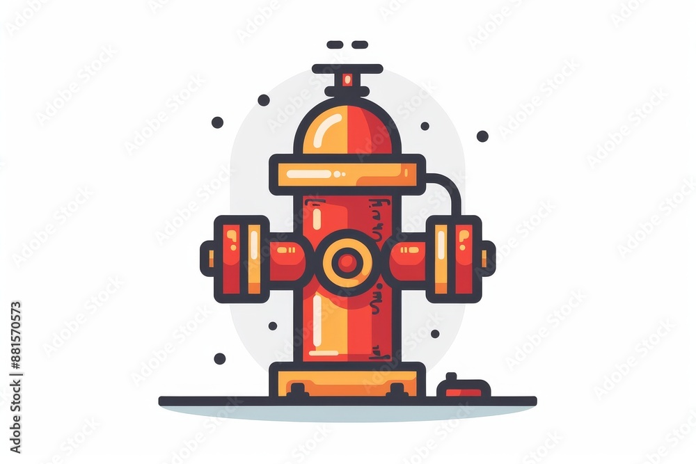 Minimalist icon of a fire hydrant on a white isolated background
Minimalist icon of a fire hydrant on a white isolated background
