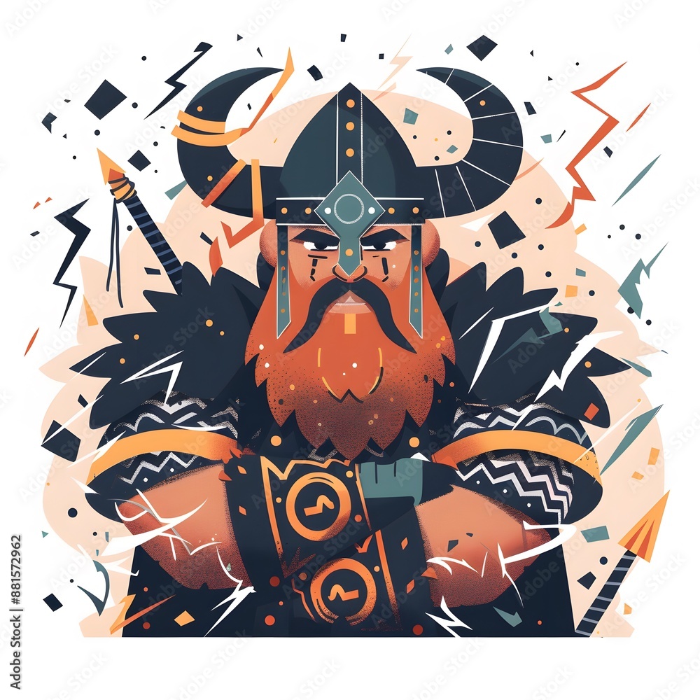 Obraz premium viking cartoon