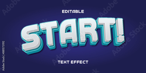 Start 3d editable text effect template