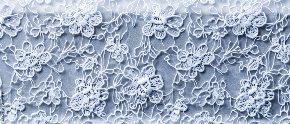 Panoramic close-up, high detail scan of lace curtain texture, Generative AI Panoramic close-up, high detail scan of lace curtain texture, Generative AI