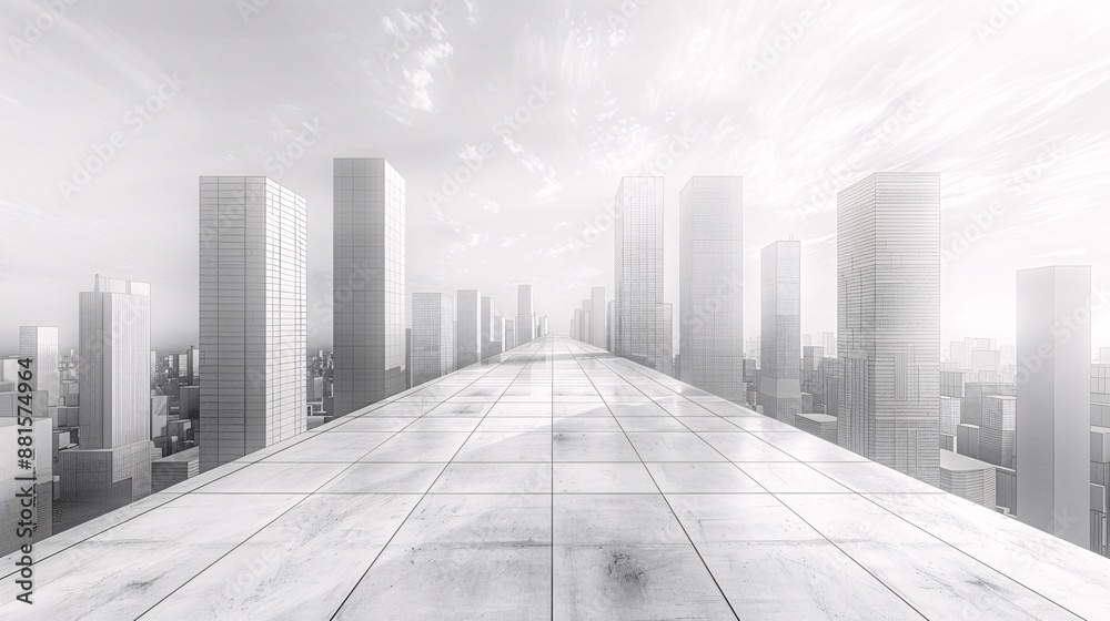 black and white road to the city background. black and white road to the city background.