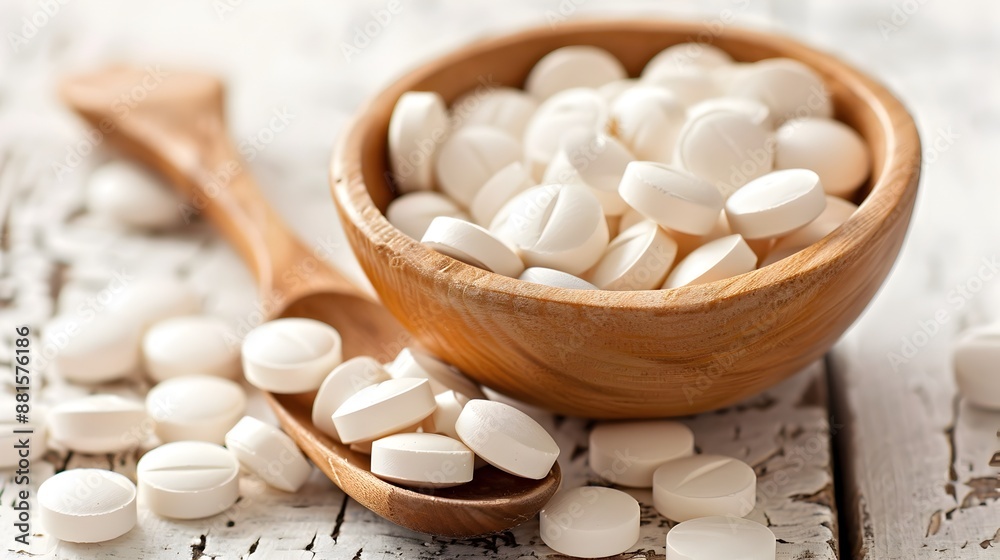 Close-up of Calcium Citrate Supplements with Dietary Advice Close-up of Calcium Citrate Supplements with Dietary Advice