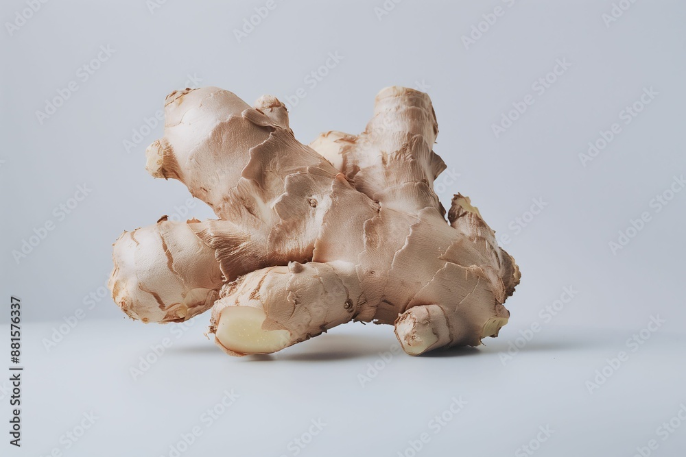 Fresh Whole Ginger Root on a Clean White Background Fresh Whole Ginger Root on a Clean White Background