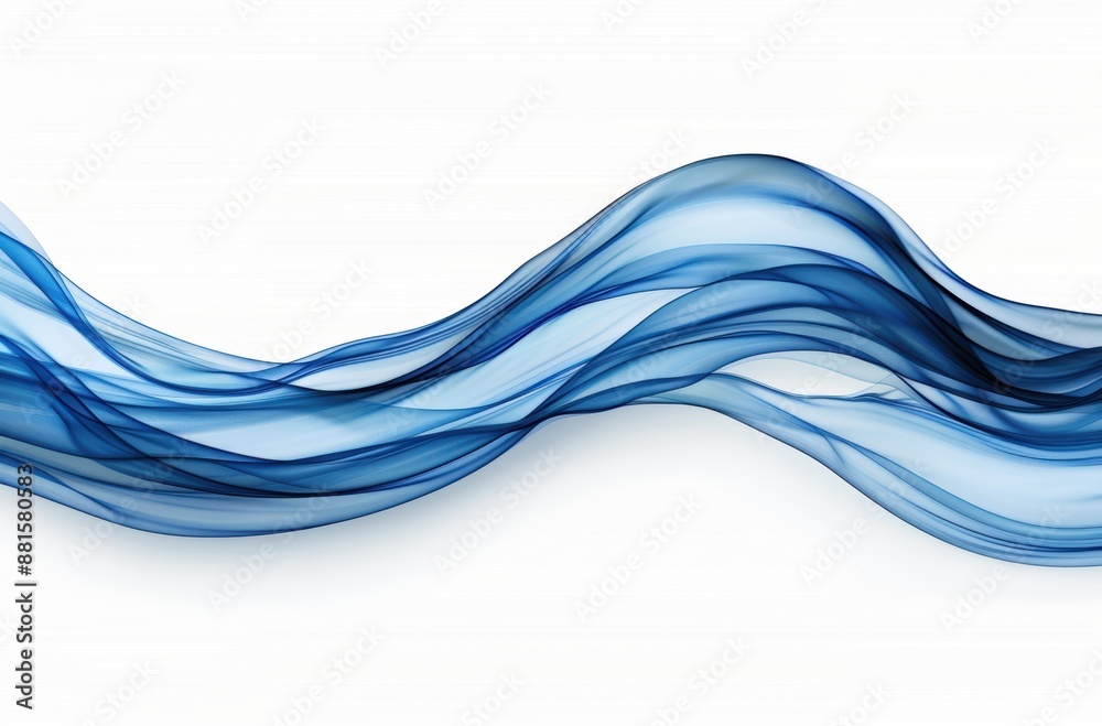 Naklejka premium Flowing blue waves abstract background