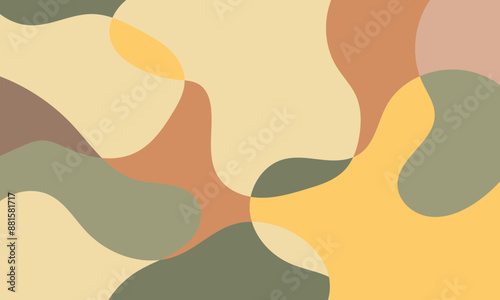 warm colorful abstract backround with fluid composition. simple design in hand drawn form