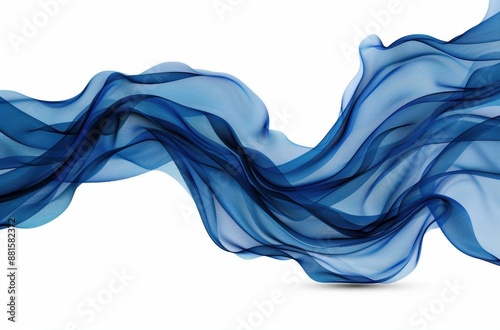 Wallpaper Mural flowing blue fabric abstract Torontodigital.ca