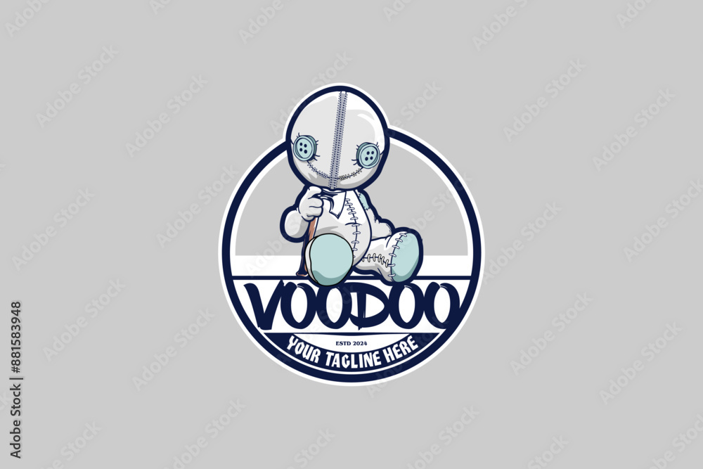 voodoo doll vector badge logo voodoo doll vector badge logo