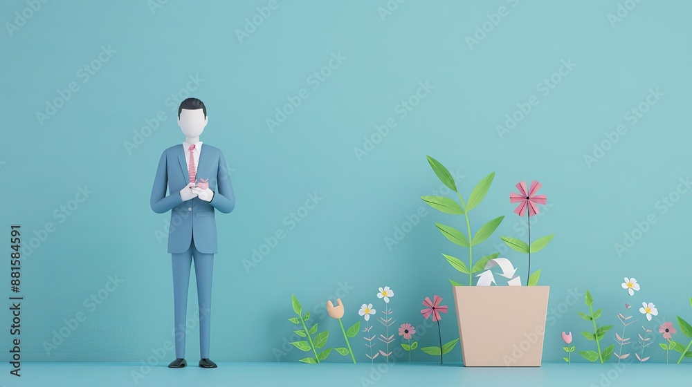 Government official presenting a waste reduction policy, ecofriendly change, environmental regulation Government official presenting a waste reduction policy, ecofriendly change, environmental regulation