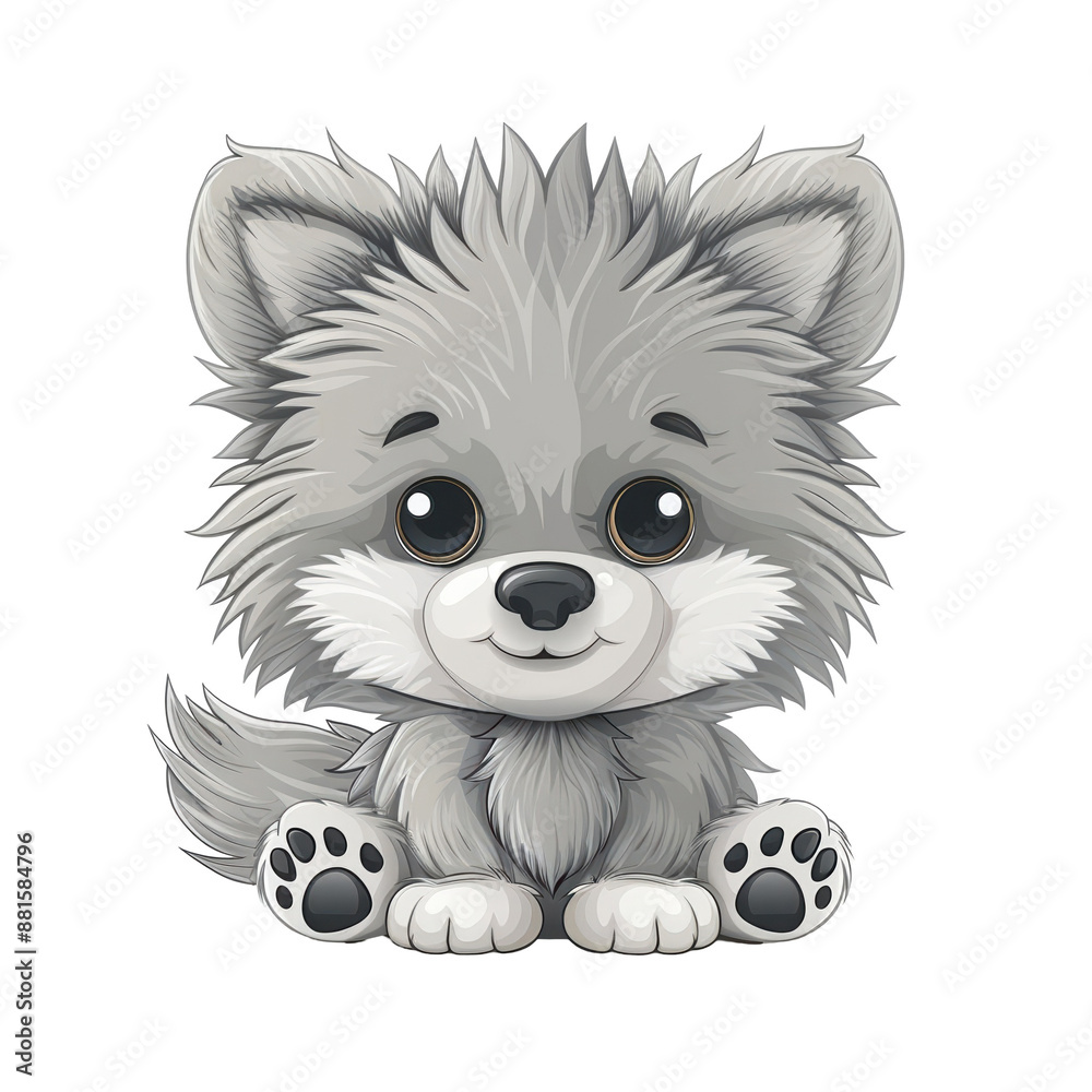 Adorable cartoon dog with fluffy fur and cute expression, perfect for children's illustrations and design projects. Adorable cartoon dog with fluffy fur and cute expression, perfect for children's illustrations and design projects.