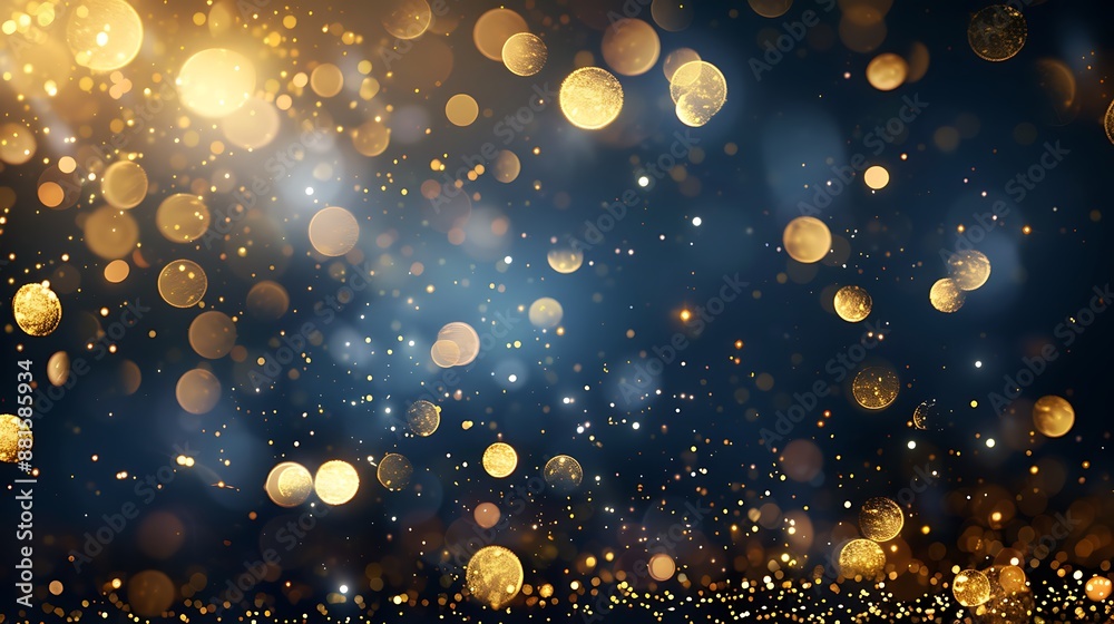 Design for a vip invitation like gold details and glowing lights on a dark backdrop