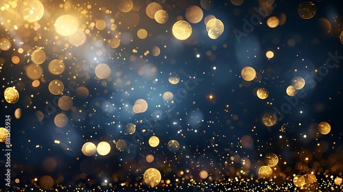 Obraz na płótnie Design for a vip invitation like gold details and glowing lights on a dark backdrop w salonie