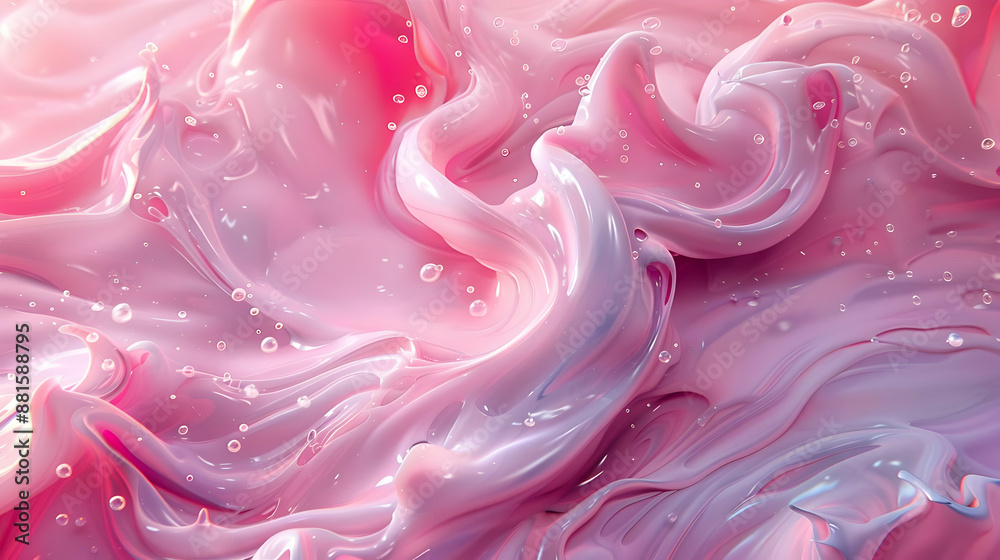 Abstract Pink Liquid Background with Bubbles Abstract Pink Liquid Background with Bubbles