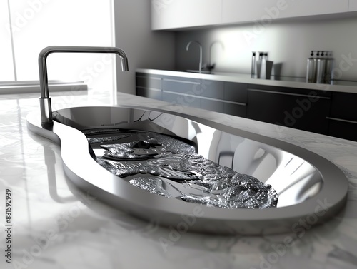 Contemporary singlebasin sink photo