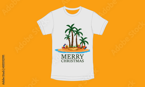 Merry Christmas T-shirt Design Template