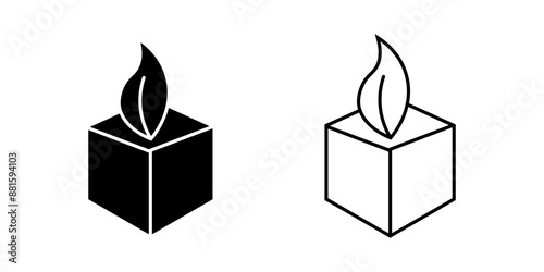 Eco packaging icon on white background