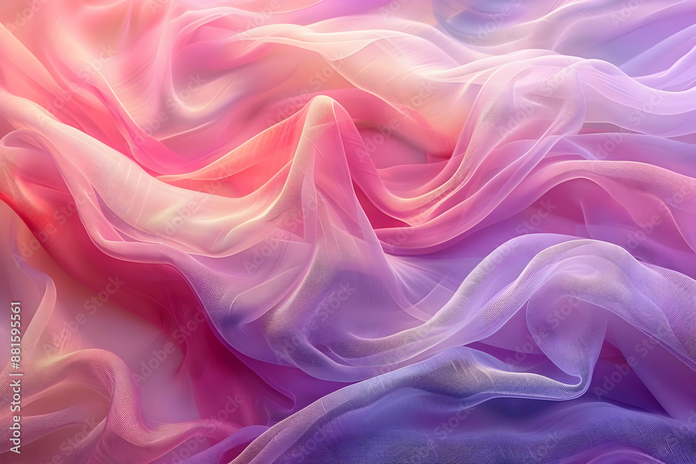 Obraz premium Abstract Background with Pink and Purple Tulle Fabric