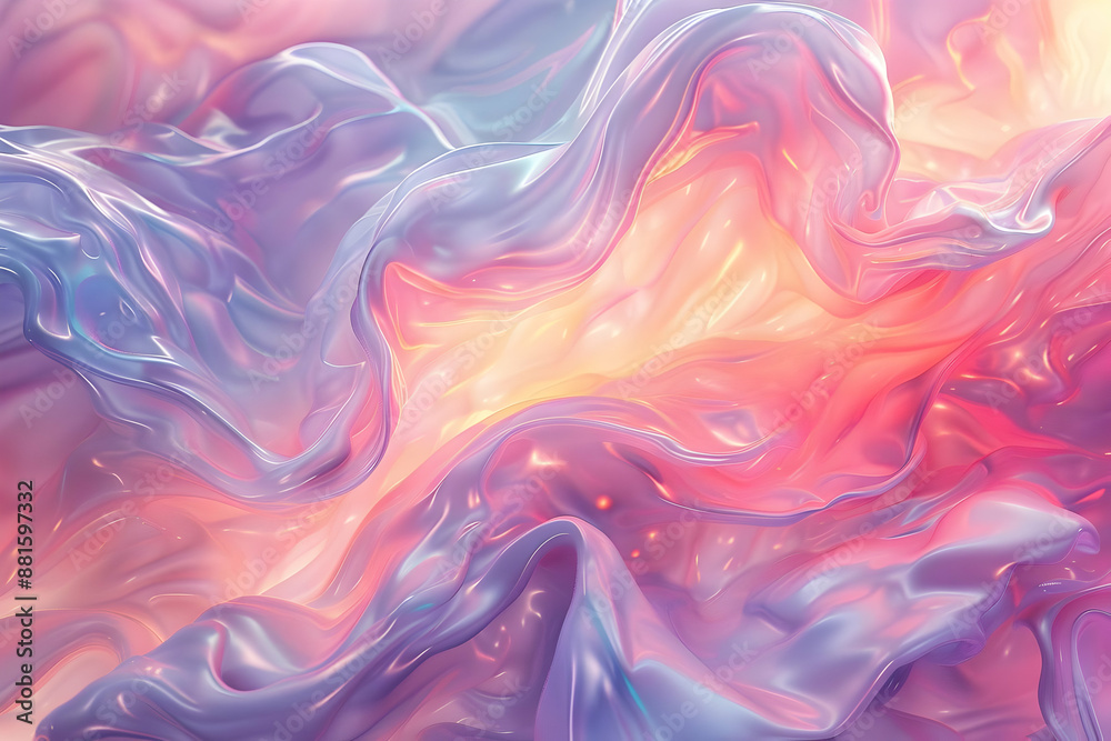 Abstract Background of Wavy Purple and Pink Satin Abstract Background of Wavy Purple and Pink Satin
