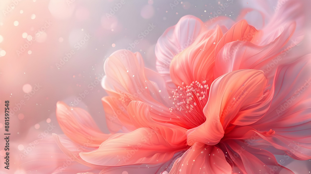 Delicate Pink Flower Illustration Delicate Pink Flower Illustration