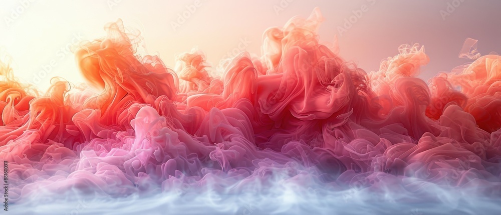 Fototapeta premium Abstract paint splashes in the form of thick smoke