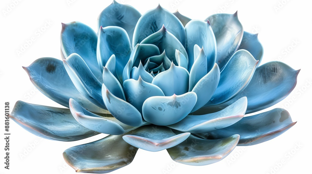 An isolated blue succulent (Echeveria plant) against a white background, with a clipping path included. The succulent showcases its natural blue hue, providing a floral backdrop with exquisite detail. An isolated blue succulent (Echeveria plant) against a white background, with a clipping path included. The succulent showcases its natural blue hue, providing a floral backdrop with exquisite detail.
