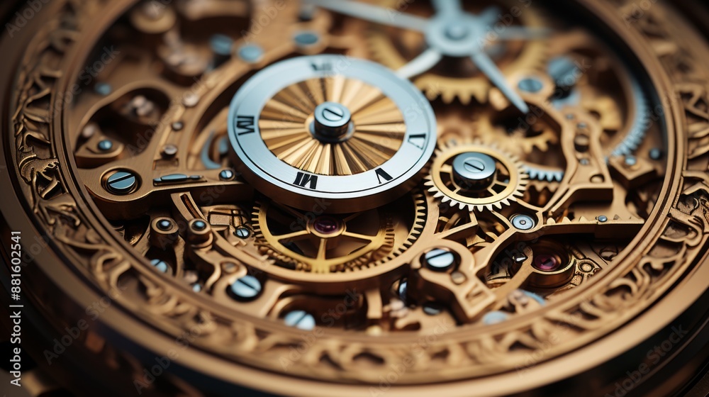 Fototapeta premium Intricate Clockwork Mechanism