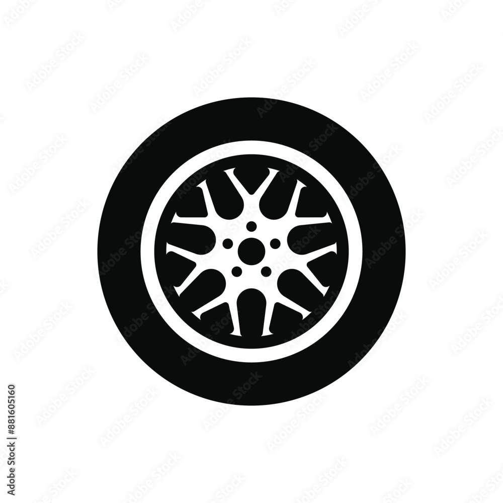 Car wheel icon. Vector illustration Car wheel icon. Vector illustration