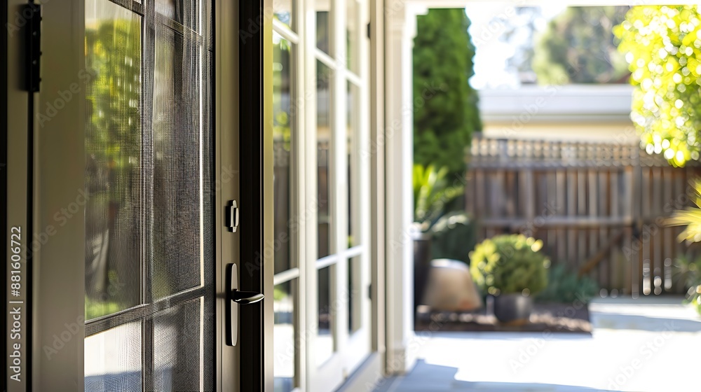 For bug safety on doors in houses install an insect net wire screen