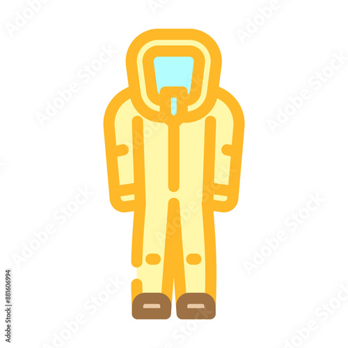 hazmat suit ppe protective equipment color icon vector. hazmat suit ppe protective equipment sign. isolated symbol illustration