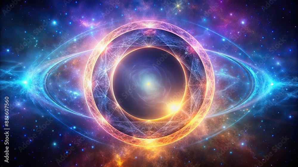Torus geometry sacred sign with galaxy background, sacred, sign, torus, geometry, galaxy, space, universe, cosmic Torus geometry sacred sign with galaxy background, sacred, sign, torus, geometry, galaxy, space, universe, cosmic