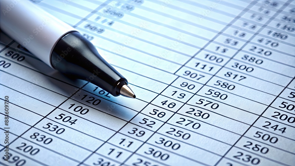 Payroll accounting documents and marker, payroll, accounting, documents, marker, financial, paperwork Payroll accounting documents and marker, payroll, accounting, documents, marker, financial, paperwork