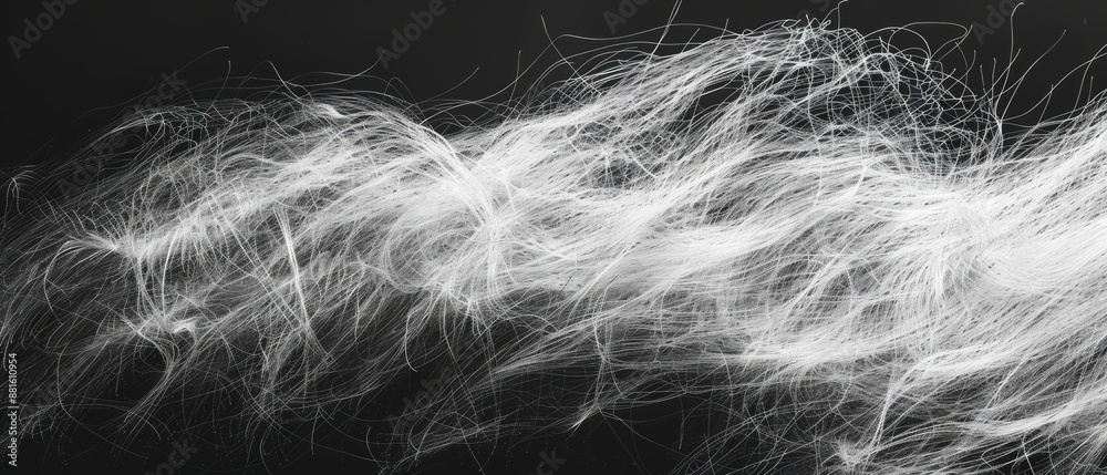 Negative space, white sketch, panoramic close-up, high detail scan of film reel texture, on black background, Generative AI Negative space, white sketch, panoramic close-up, high detail scan of film reel texture, on black background, Generative AI
