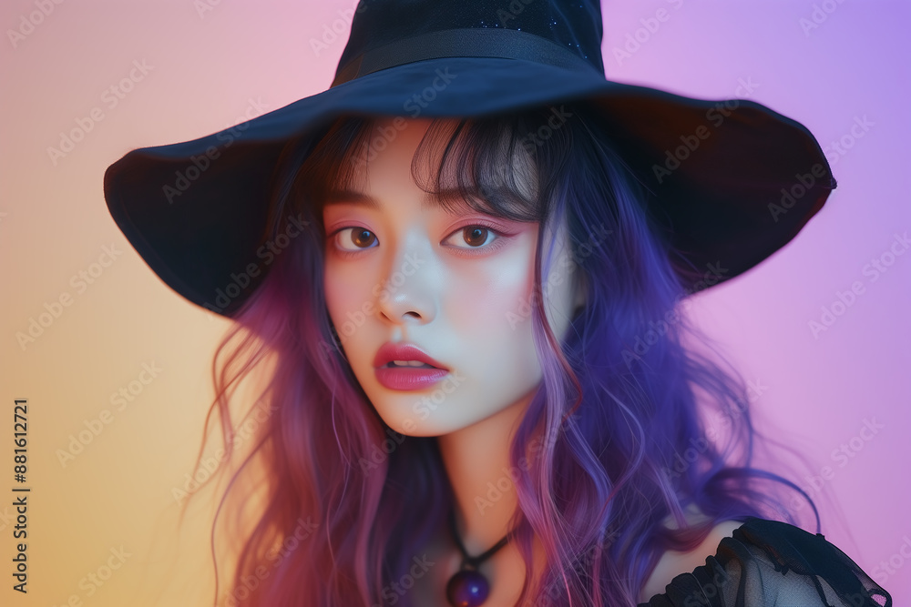 Portrait of a woman dressed as a witch Portrait of a woman dressed as a witch
