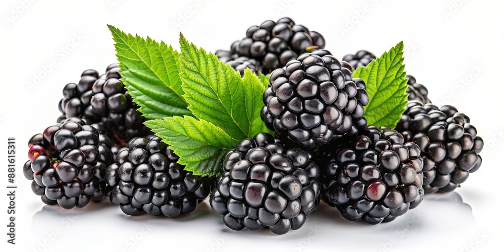 Fresh blackberries on a white background, m?res, blackberries, fruit, ripe, juicy, organic, berries, antioxidant, healthy