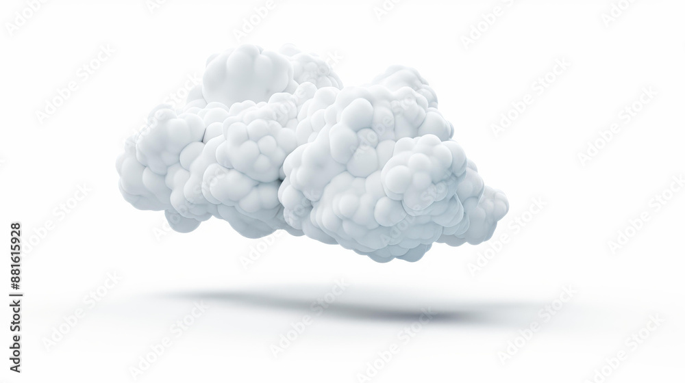 Stunning 3D rendering of a cloud on a white background. Stunning 3D rendering of a cloud on a white background.