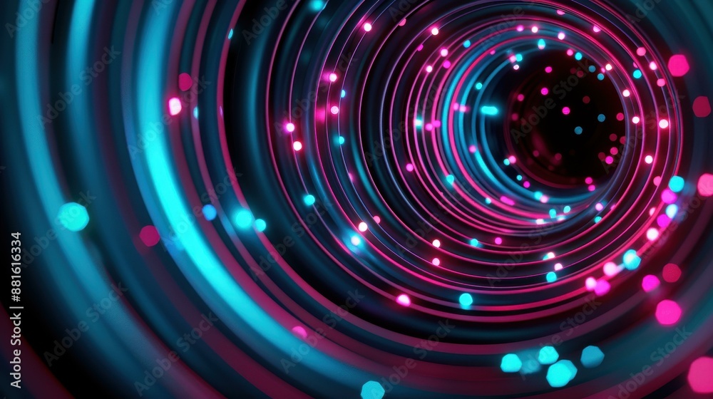Vibrant circular patterns in a cosmic setting create mesmerizing generative art. Vibrant circular patterns in a cosmic setting create mesmerizing generative art.