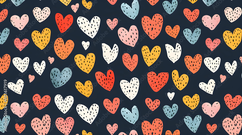 Small multicolor hearts background image. Small multicolor hearts background image.