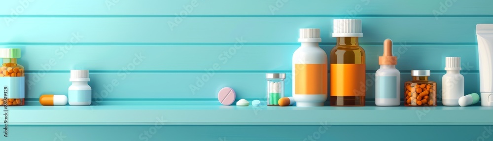 Detailed View of Flu Medications and Vaccines on Stocked Pharmacy Shelf in High Resolution Detailed View of Flu Medications and Vaccines on Stocked Pharmacy Shelf in High Resolution