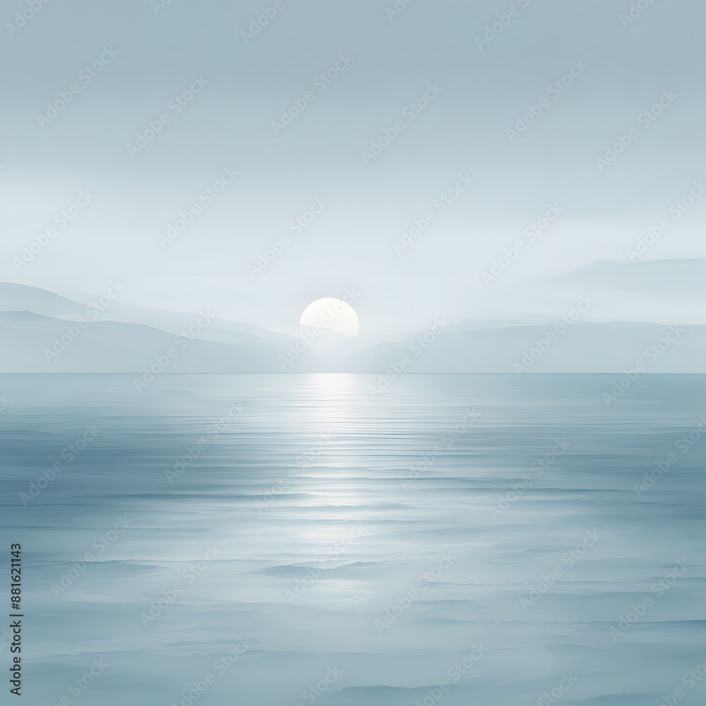 Minimalist background seascape dominated by soft blue sand grays shadows accentuating water surface Minimalist background seascape dominated by soft blue sand grays shadows accentuating water surface