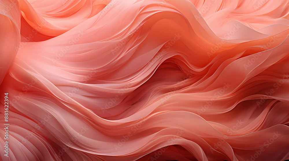 Abstract Background of Peach Colored Fabric Waves Abstract Background of Peach Colored Fabric Waves