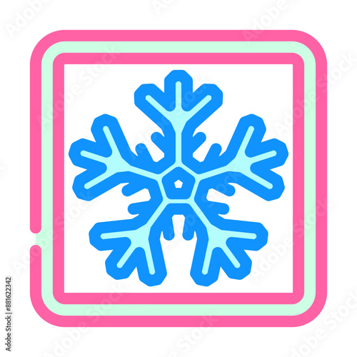 keep refrigerated product label warning color icon vector. keep refrigerated product label warning sign. isolated symbol illustration