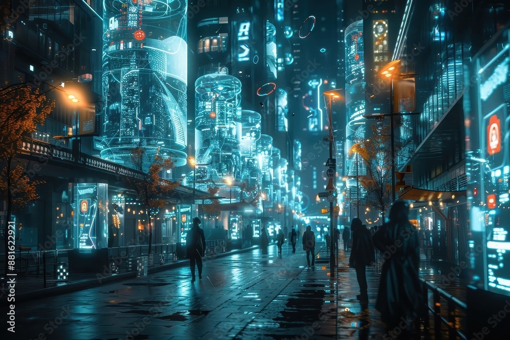 Fototapeta premium Envisions a future where technology enhances the voting process, making it more accessible and engaging.