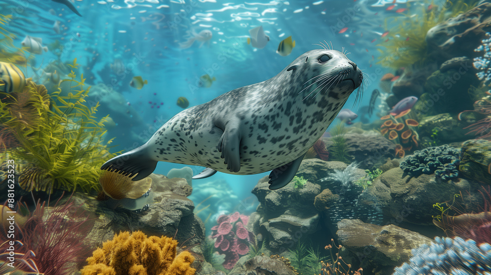 Fototapeta premium Playful Seal