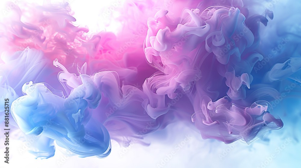 Obraz premium Colored smoke against a white background