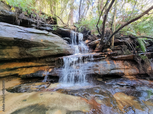 Small waterfall in the Australian Bush at Somersby Falls on the New South Wales Central Coast Australia photo