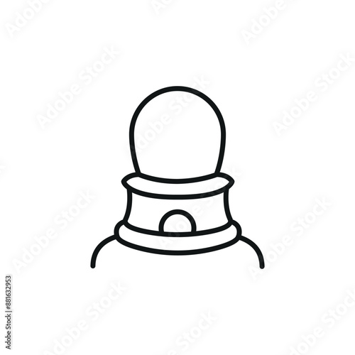 Neck brace icon. Simple neck brace icon for social media, app, and web design. Vector illustration.